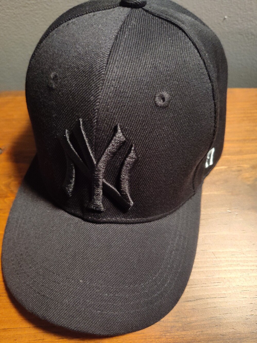 Black Embroidered NY Logo Baseball Cap - Men Accessories
